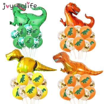 

Dinosaur Birthday Party Dinosaur Foil Balloon Confetti Latex Ballons Dino Air Baloon Globos Kids Animal Jungle Party Decoration