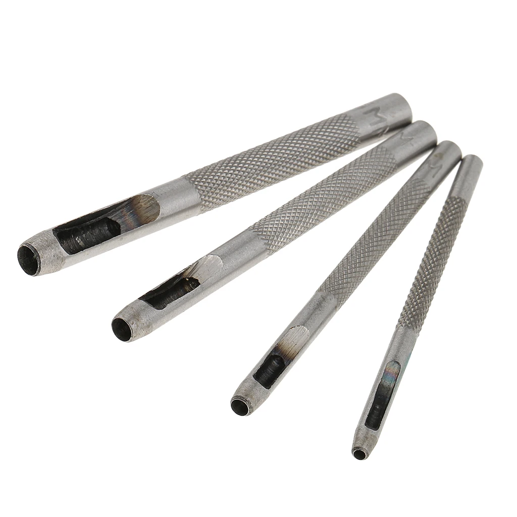 4pcs/set Punch Hole Metal Punching DIY Tools For Leather Crafts 2 3 4 5mm