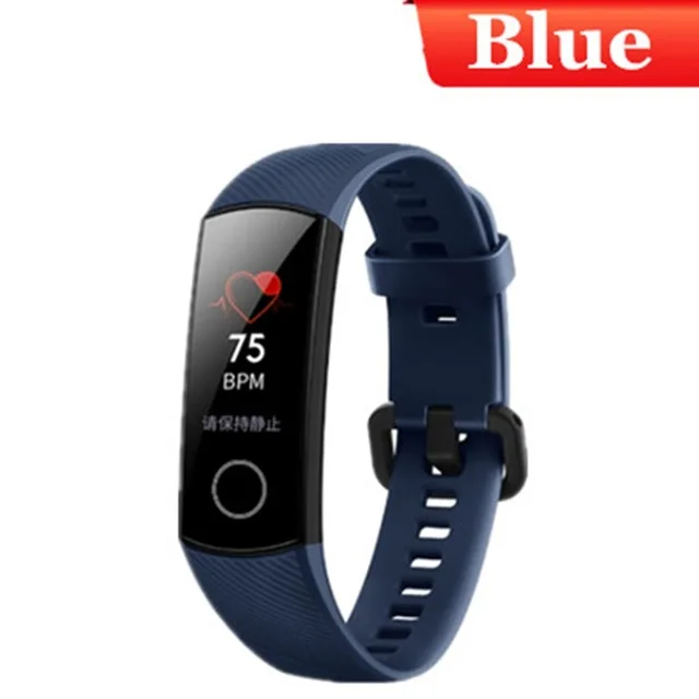 Синий Смарт-браслет huawei Honor Band 4 Amoled 0,9" цветной сенсорный экран 50 м для плавания пульсометр для сна смарт-браслет - Цвет: Синий