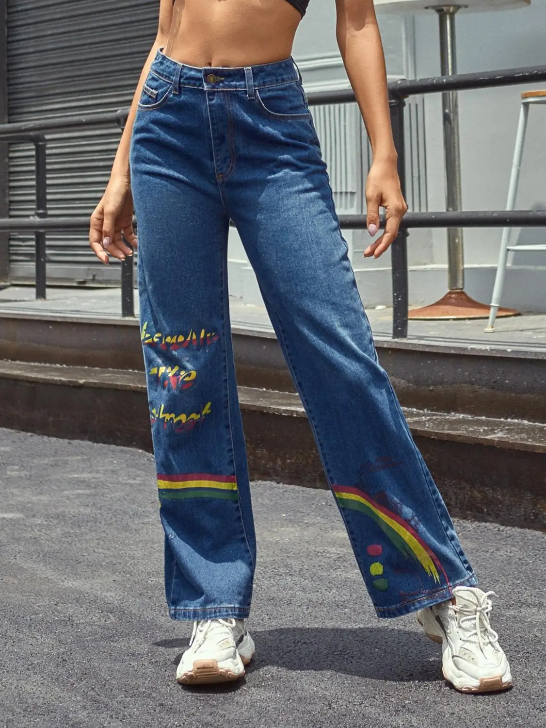 loose straight women's jeans