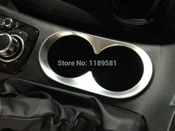 

For Mazda 3 M3 Axela 2014 2015 2016 ABS Pearl Chrome Interior Cup Drink Holder Cover Trim Bezel Frame Molding Garnish