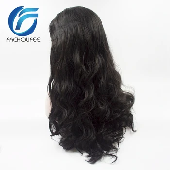 FACHOUFEE  Body Wave Lace Front Wigs for Women Black Color Synethetic Hair Glueless Lace Wigs with Natural Hairline 5