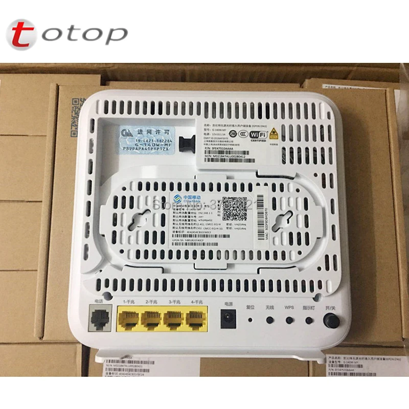 Alcatel-lucent G-140W-MF GPON ONU ONT 4GE+ 1Tel+ Wifi 2,4G, английская прошивка