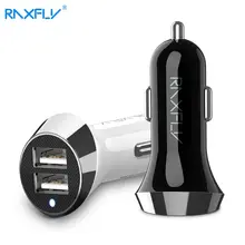 Автомобильное зарядное устройство RAXFLY USB для Xiaomi Mi, быстрое зарядное устройство, автомобильные аксессуары, двойной USB порт 3.6A, автомобильное быстрое зарядное устройство для iPhone, зарядка