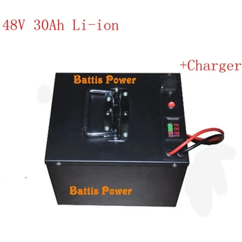 

48V 30ah lithium Li-ion battery pack with BMS for 2000w 1500w motorcycles scooter motor electric bike electric dirt bike+charger