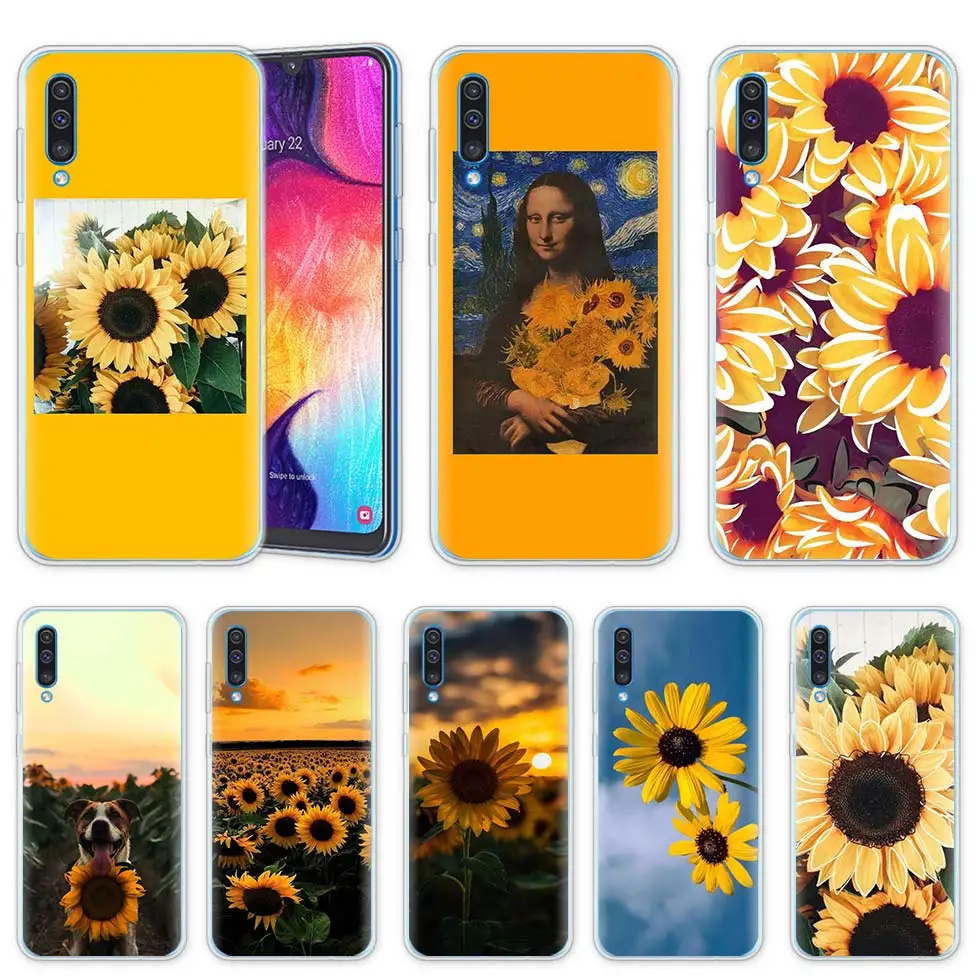 

Sunflower Flowers Case for Samsung Galaxy A50 A20e A80 A70 A60 A40 A30 A10 M40 M30 M20 M10 A6 A8 Plus 2018 TPU Phone Cover Casos