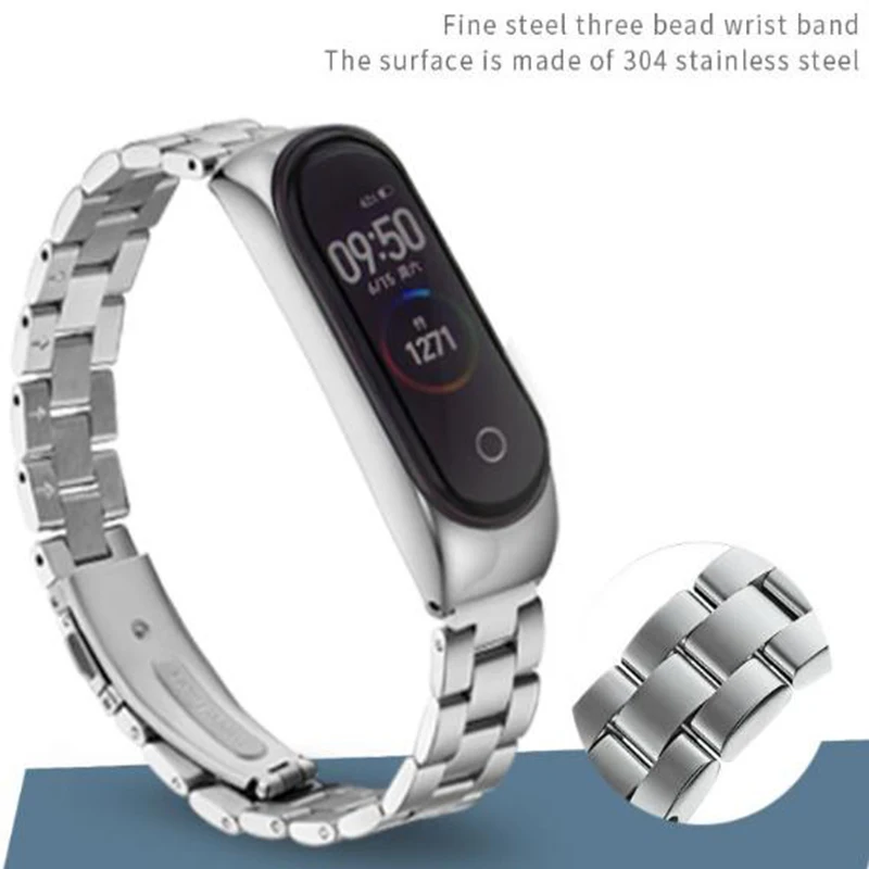 Браслет mi band 4 NFC металлический сменный ремешок для Xiaomi mi Band 3 4 Безвинтовой браслет из нержавеющей стали mi Band 3 Watch