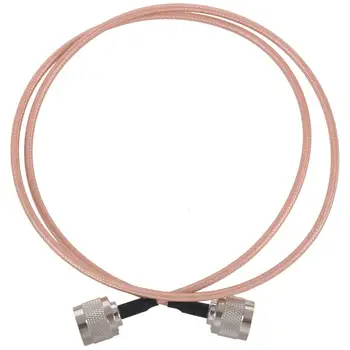 

100cm RF RG142 Pigtail N Male Plug Pin to N Male Straight Cable Jumper 1M,silver