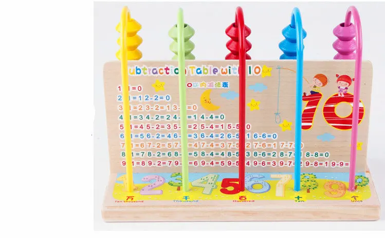 Высококачественные товары, 5 бусин, Abacus, детская деревянная игрушка, математические игрушки, обучающие игрушки для малышей, деревянные abacus, китайские abacus цифры, игрушки