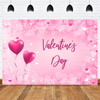 

Valentine's Day Background Photocall Heart Balloons Photography Backdrop for Couple Celebration Wedding Anniversary Backgrounds