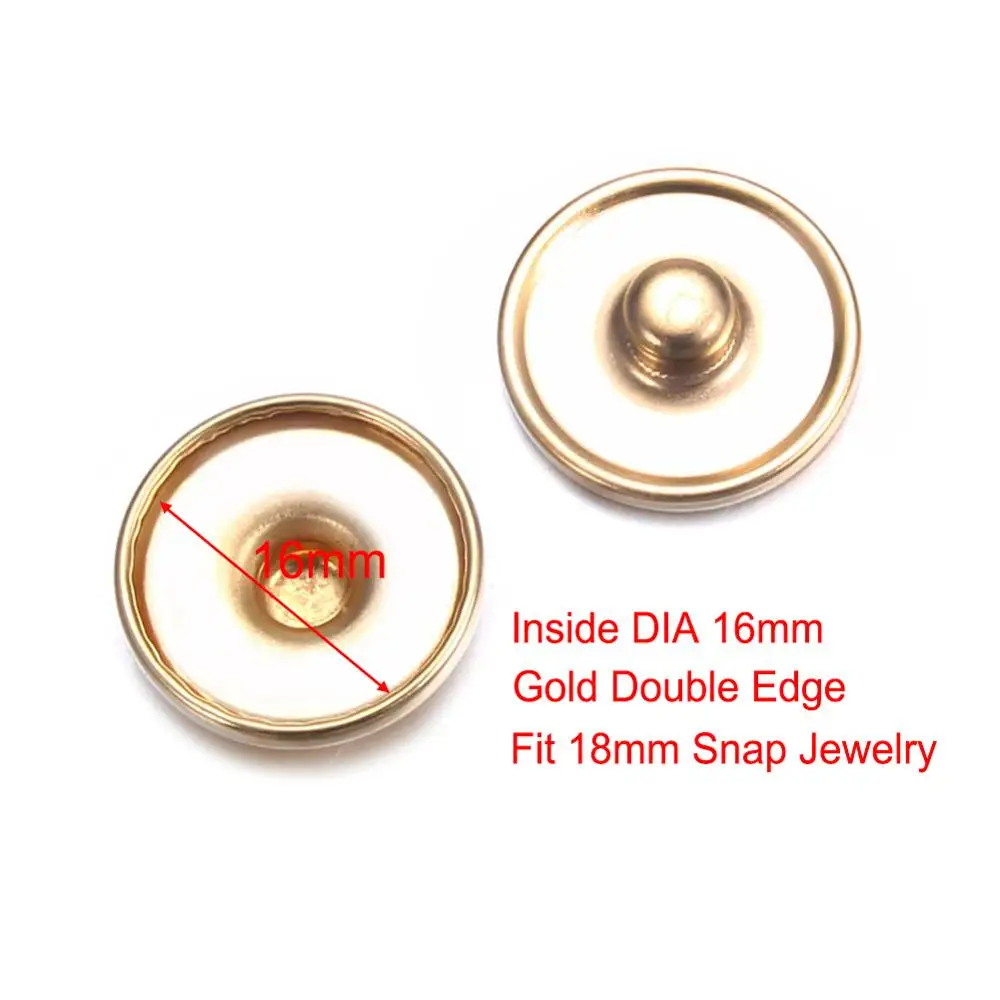 12pcs/lot Basical DIY Snap Button 12mm/18mm Interchangeable Snaps Button Base Charm For Snap Bracelets Necklaces Jewelry Making 