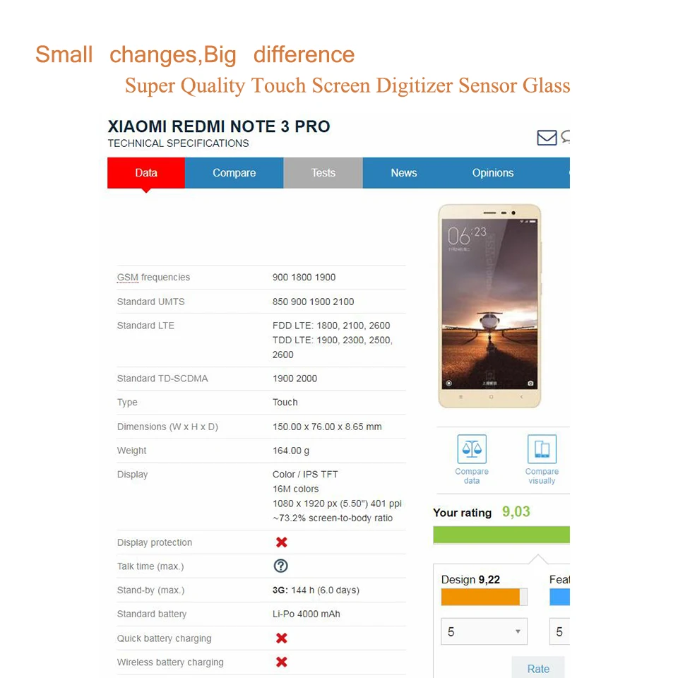 Для Xiaomi Redmi Note 3 Pro сенсорный экран дигитайзер Сенсорная панель сенсор переднее внешнее стекло Note3 Pro Сенсорный экран без ЖК-дисплея