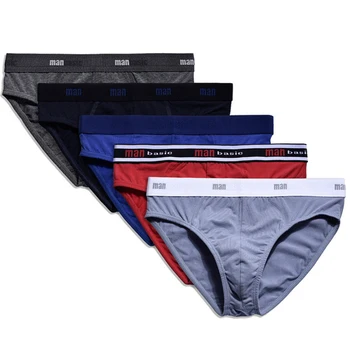 

Pure Cotton Men's Briefs Sexy Loose Elastic Fashion Middle Waist Breathable Underwear