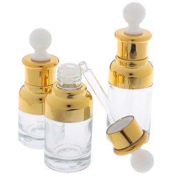 

1PCS 20/30/40ML Tubes Transparent Dropper Glass Aromatherapy Liquid Bottle For Essential Massage Oil Pipette Refillable Bottles