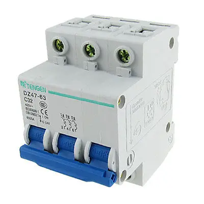 

AC 400V 32A 3 Pole 3P Overload Protection Miniature Circuit Breaker Air Switch