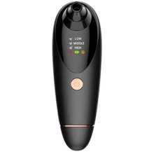 Черный электрический горячий компресс для удаления угрей вакуумное всасывание акне Удаление прыщей аппарат для алмазной дермабразии Очищение лица