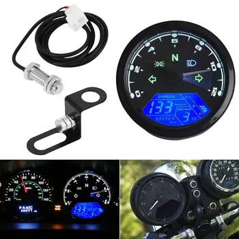 

Motorcycle Speedometer Odometer Tachometer Meter LED Digital Display Gauge Motor Bike 12000RPM KMH/MPH Instruments