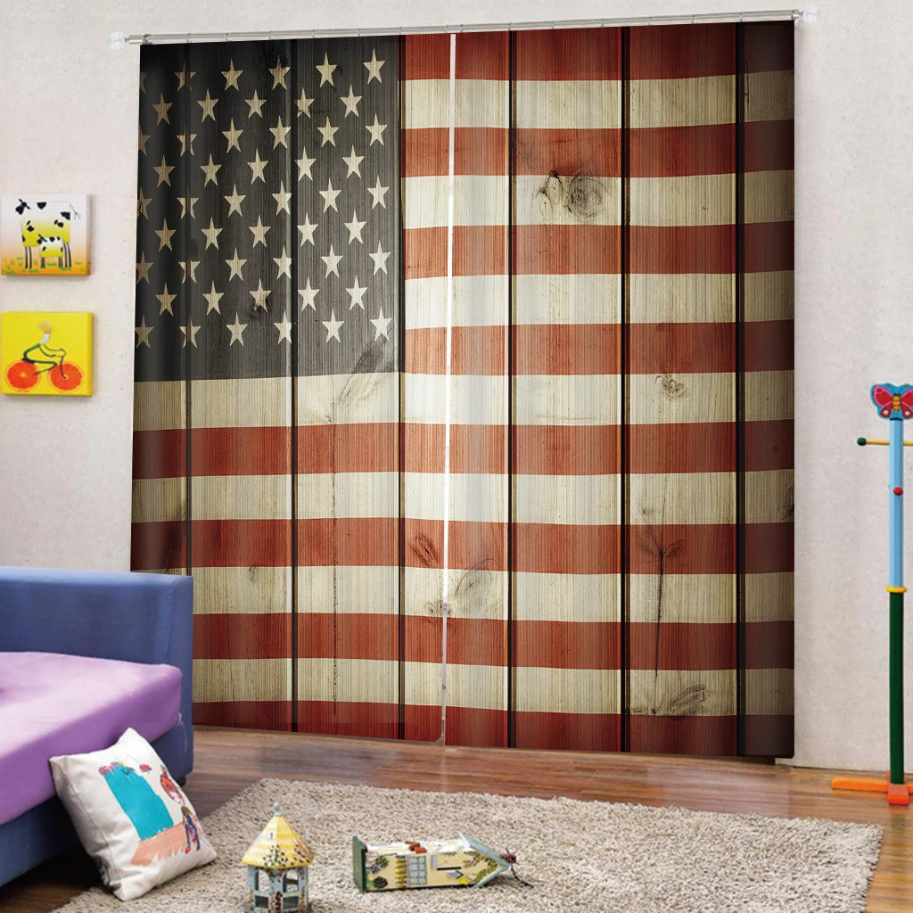 

American style custom 3d blackout curtains For living room bedrooms Hotel blackout curtain 3D