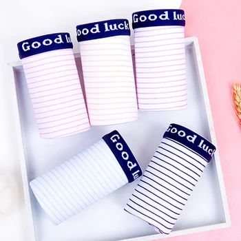 

5PCS/LOT Cotton Panties Women's Boyshort New Female Breathable Pants Ladies Underwear Girls Underpant Fat Boxer Shorts