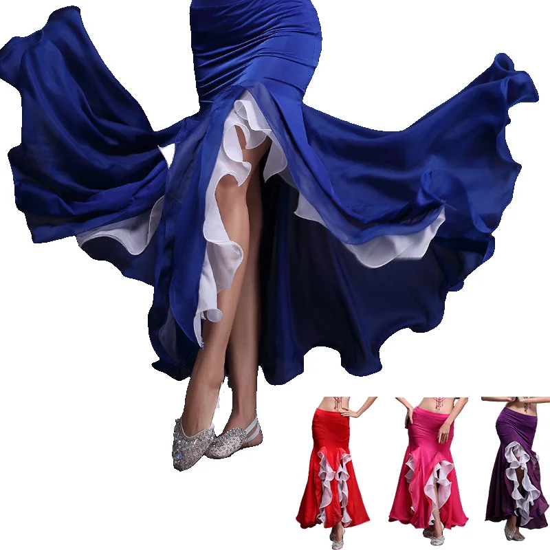 Женский костюм для танца живота юбка из вискозы и шифона выступлений