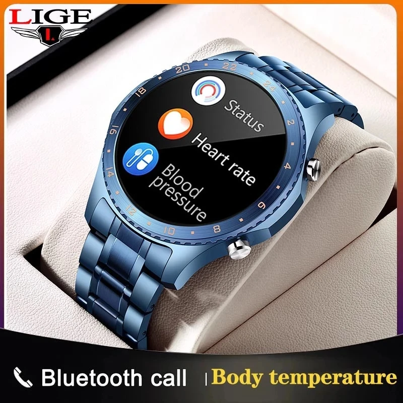 2021 New Smart Watch Men Bluetooth Call Full Touch Screen Waterproof Smartwatch Suitable For Android IOS Sports Fitness Tracker