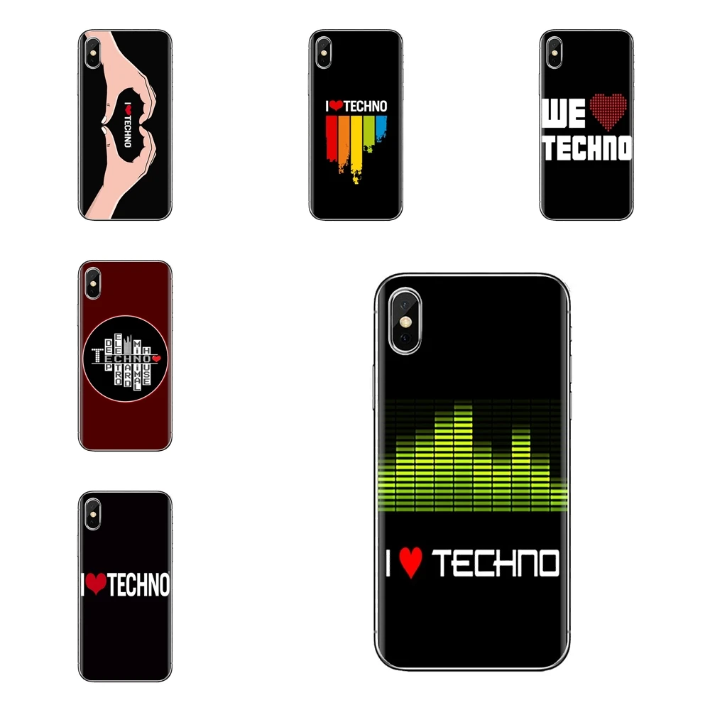 For Huawei Nova 2 3 2i 3i Y6 Y7 Y9 Prime Pro GR3 GR5 2017 2018 2019 Y5II Y6II Silicone Case Cover I Love Techno technology Music |