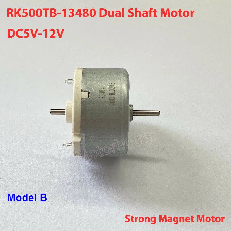 RK-500TB-13480 Motor DC 6V 7.4V 9V 12V Double Axis Round Electric Spindle Engine Strong Magnetic for Robot | Обустройство дома