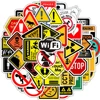 10/30/50PCS Warning Stickers Danger Banning Skateboard Fridge Guitar Laptop Motorcycle Travel Classic Toy Cool Decals Sticker 1