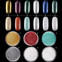 1 шт Гель-лак для ногтей хромированный пигмент украшение ногтей Блеск алюминиевые хлопья волшебный зеркальный эффект порошки блестки