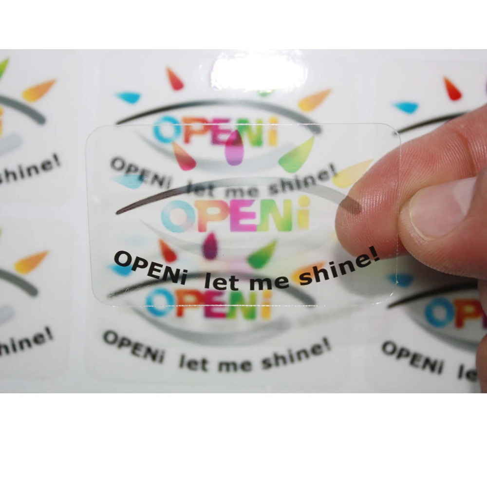 

100 transparent labels logo custom stickers