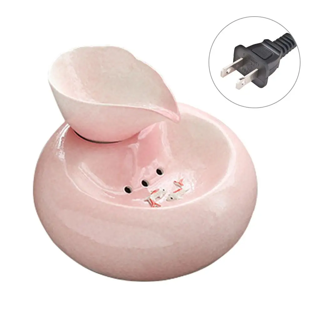 US Plug Pink Керамический кошачий диспенсер для воды, умный питательный питатель для домашних животных, автоматический циркулирующий фонтан, 3D фонтан, водосборник, 1.5л - Цвет: US Plug Pink