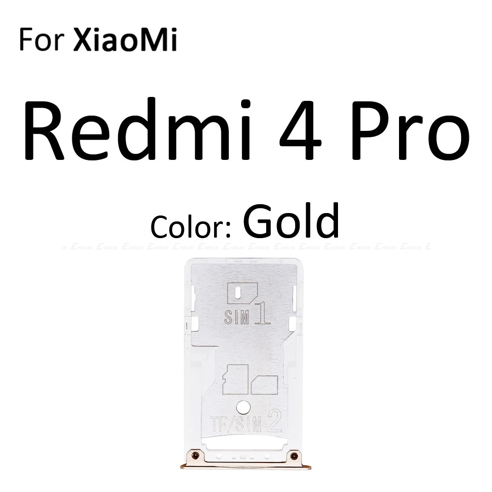 Sim Card Socket Slot Tray Reader Holder Connector Micro SD Adapter Container For XiaoMi Redmi 4A 4 Pro Note 4 Replacement Parts