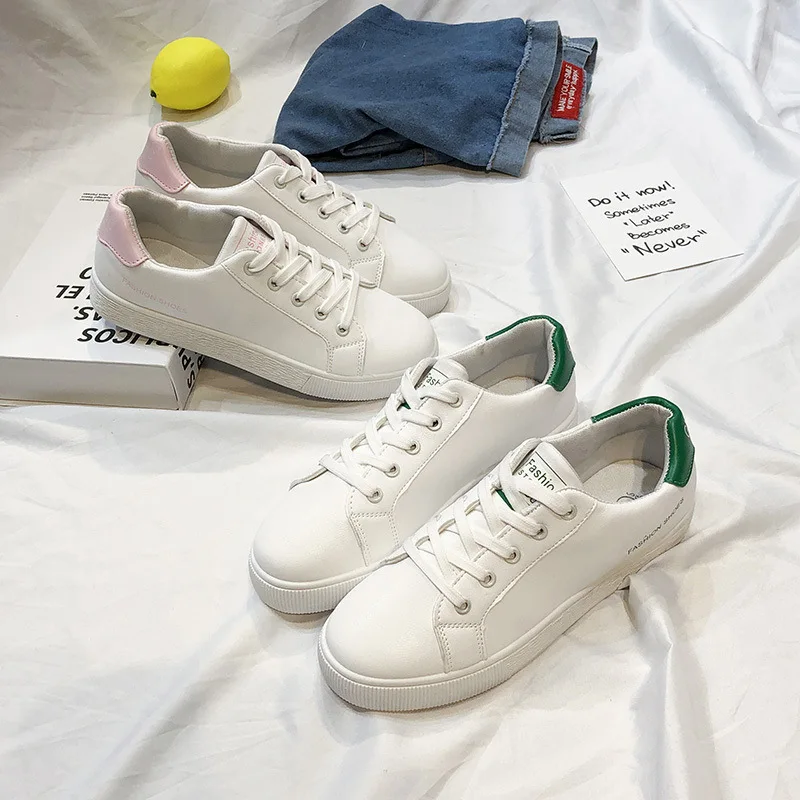 

White Shoes Women's 2019 Autumn New Style Low Top White Canvas Shoes Breathable STUDENT'S Shoes White Shoes