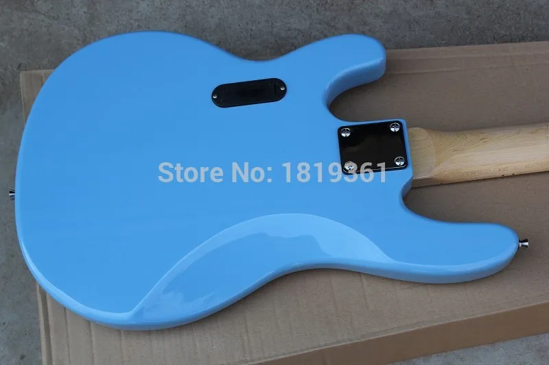 Одежда высшего качества светло-голубой Басс гитара Music Man Stingray 4 струны электрогитары Гитара с 9V Батарея усилителя-11-1
