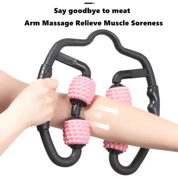 

4-Point Hand Arm Leg Roller Massage Slimming Stick Pressure Trigger Point Fitness Ball Massager Deep Tissue Relax Health Care
