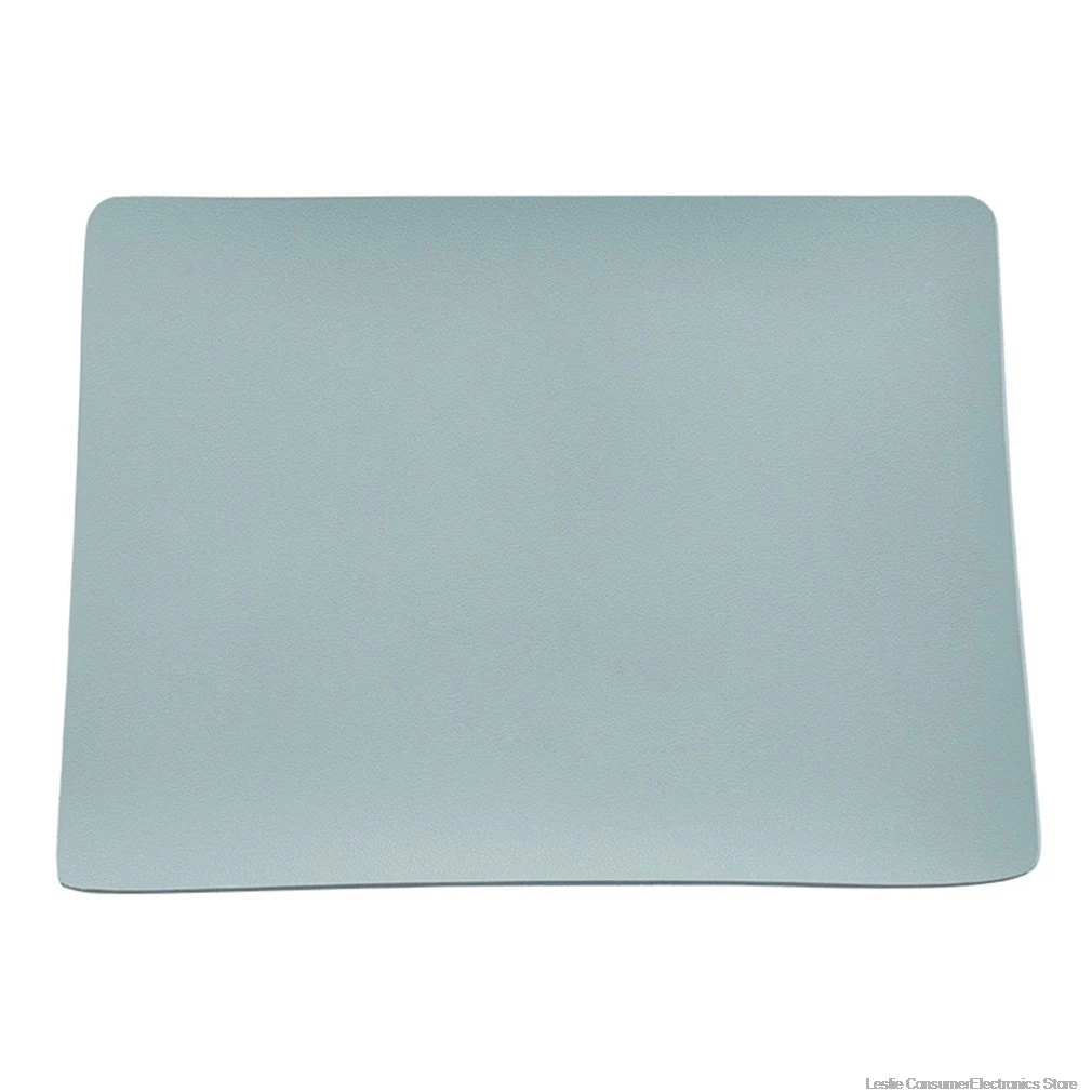 sky blue 30X24CM Одноцветный простой кожаный Настольный коврик маленький коврик для мыши из искусственной кожи водонепроницаемый коврик милый коврик для мыши кожаный коврик односторонний 30X24 см - Цвет: sky blue 30X24CM