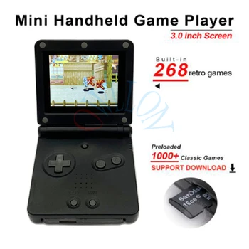 

2019 New Retro game console 32bit 3.0inch 16GB portable Mini Handheld Game Player Built-in 1268 Classic games best gift for kids