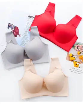 

【17】Seamless collection bra, women's large nylon cool summer, ultra thin breathable C D E cup,