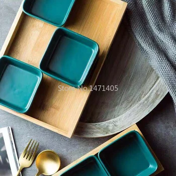 

Nordic Bamboo Wooden Tray Rectangular Storage Tray Snack Tray Sundries Tray Two Grids Three Grids Four Grids Six Grid Trays
