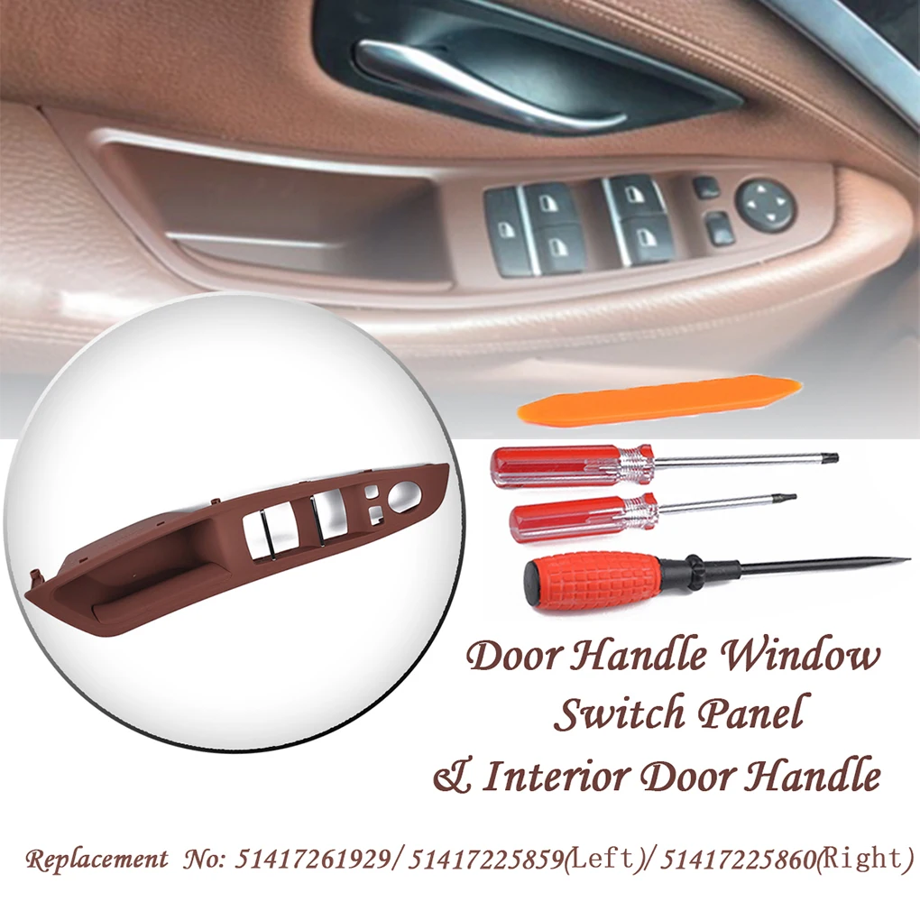 4PCS/Set Replacement for 5 Series 520 523 525 F10 F11 F18 Window Switch Panel& Interior Door Handle 51417225875