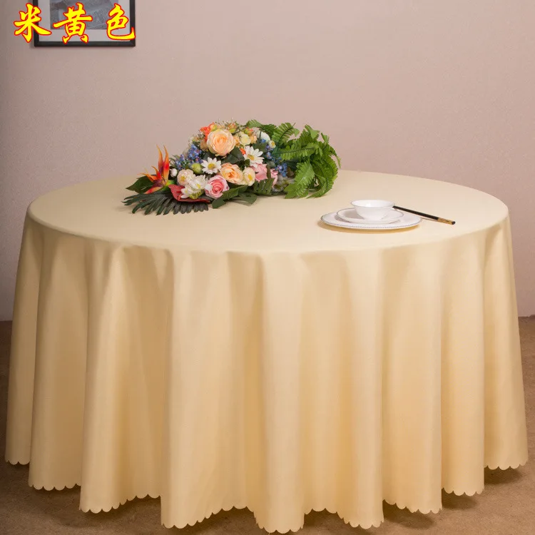 MIHE Solid Color Polyester Fabric Tablecloth Wedding Birthday Party Round/Rectangle Table Cover Desk Cloth ZB12 - Цвет: D