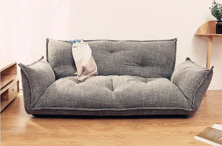 Современный дизайн напольный диван-кровать 5 позиций Регулируемый ленивый диван-кровать в японском Стиль мебель Гостиная полулежа складной диван