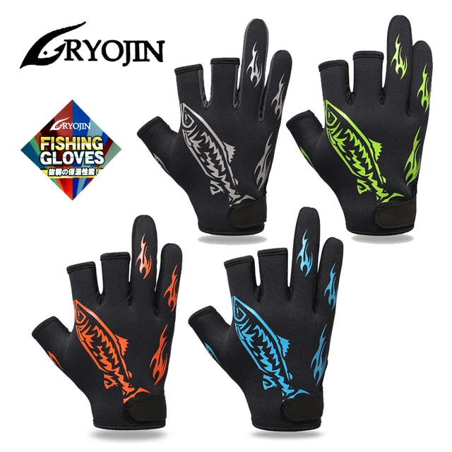 RYOBI Professional Fishing Gloves Waterproof Wear-resistant Three Fingers 1