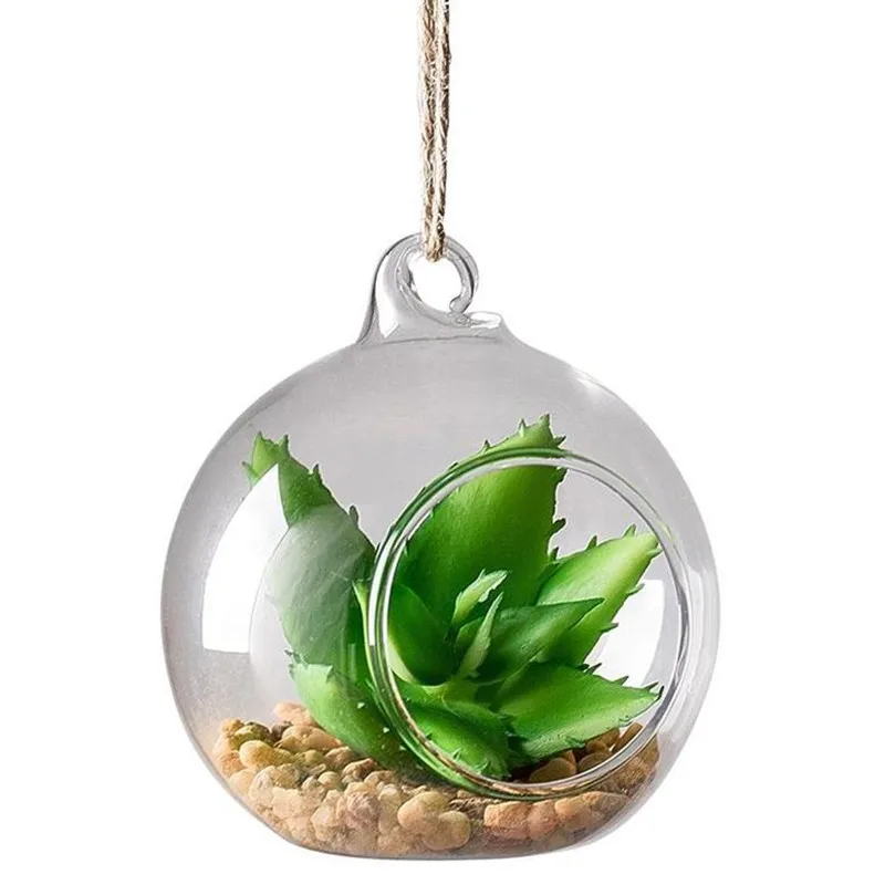 1pc 10cm flat vase Диаметр = 10 см, для свадебного украшения подвесной стеклянный террариум стеклянный Декор для дома ваза друг подарок на день рождения стекло ремесло подарок на свадьбу вода растение стеклянный террариум - Цвет: 1pc 10cm flat vase