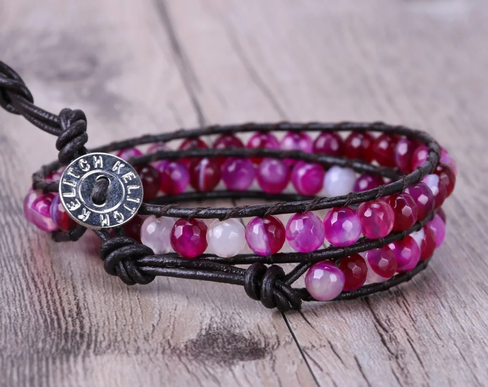 KELITCH Boho модные браслеты на запястье ювелирные изделия ручной работы очаровательные бисерные браслеты ювелирные изделия на кожаной веревочной цепочке регулируемые