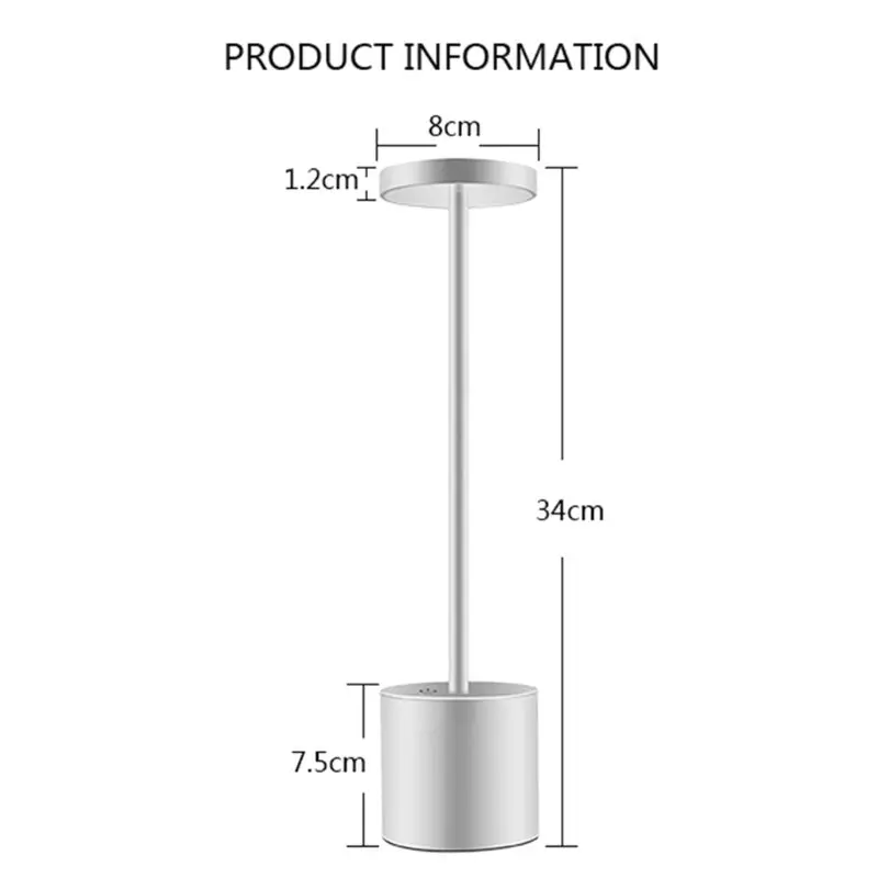 

LED Table Lamp Modern Restaurant Dinner Light USB Rechargeable Creative Lighting Decor For Bar Hotel Dinning Room E65B