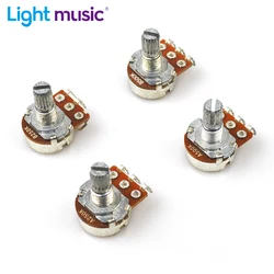 Set of 2 Potentiometer Splined Small Potentiometers for Electric Guitar or Bass - Tone and Volume Control, 15mm and 18mm Shaft Parts (18mm A250K x 2pcs)