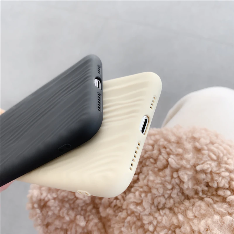 Чехол для телефона ярких цветов с текстурой Bump для Iphone 11 Pro Max X Xr Xs Max, однотонный Мягкий силиконовый чехол для Iphone 7 8 Plus, задняя крышка