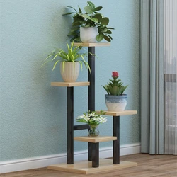 Support de plantes à quatre niveaux en forme de T, support de fleurs en fer, support de Pot de fleurs, organisateur d'étagère, décoration de balcon de jardin 