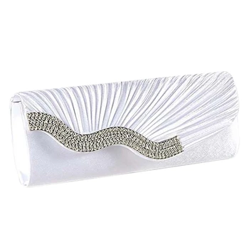 

Ladies Handbag Evening Clutch Wallet Fabric French Bread Satin French Bag